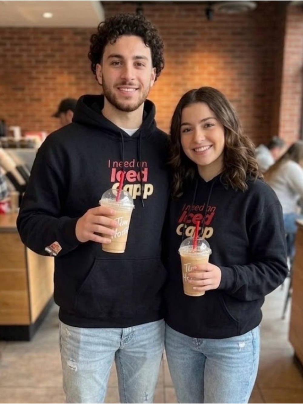 "I Need an Iced Capp" Unisex Black Hoodie